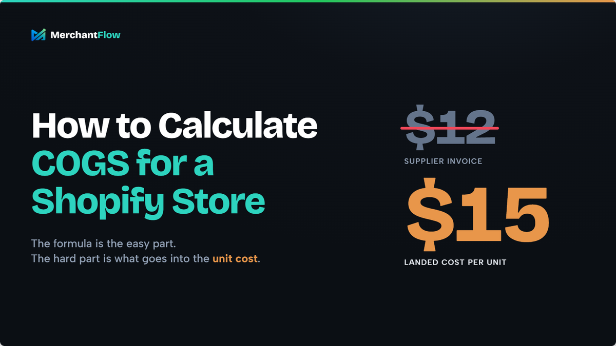 How to Calculate COGS for a Shopify Store
