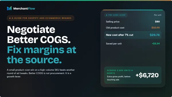 How to Negotiate Better COGS for Your Ecommerce Brand